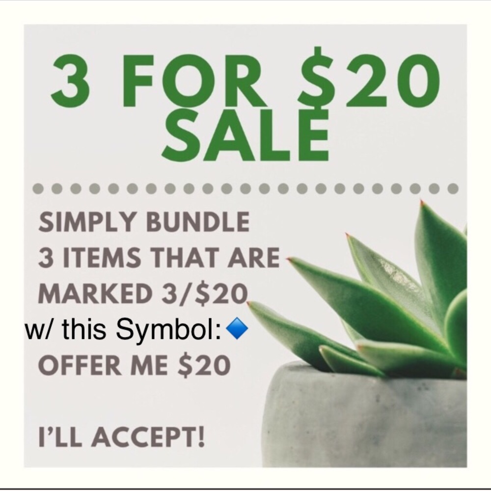 🔹=3 items for $20/ Bundle items w/ this symbol:🔹
